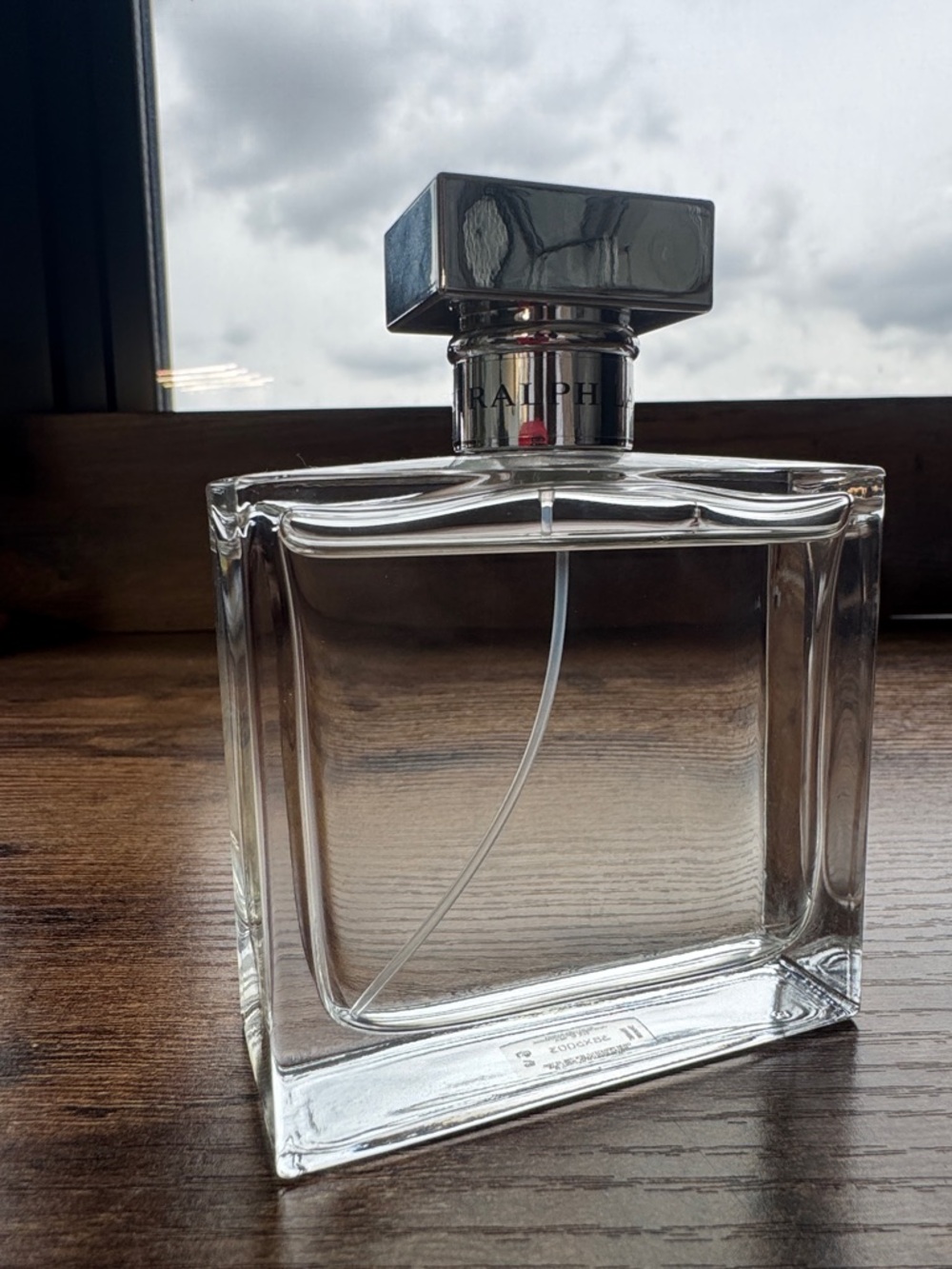 Romance by Ralph Lauren Clear Glass Perfume  3.4oz Bottle with Silver Cap